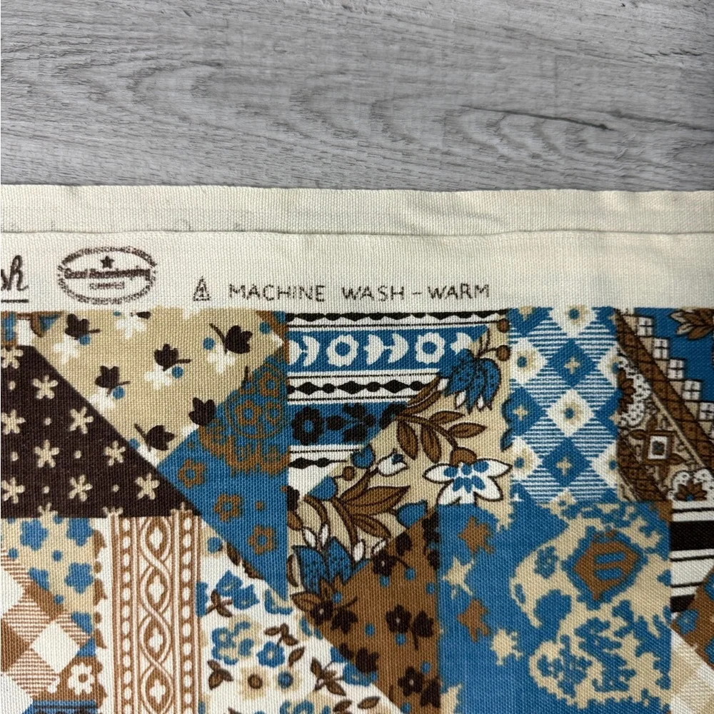 Vintage Perriwig Prints by Waverly Blue Brown Patchwork Quilt Pattern 5.5 Yards